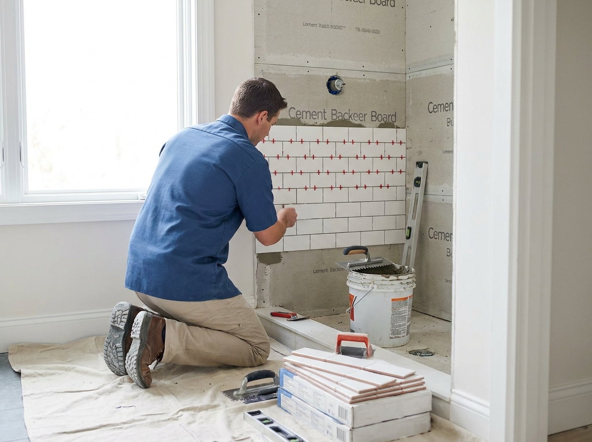 New tub, shower, vanity, or a full bathroom rework, the plumbing side handled by a licensed master plumber.