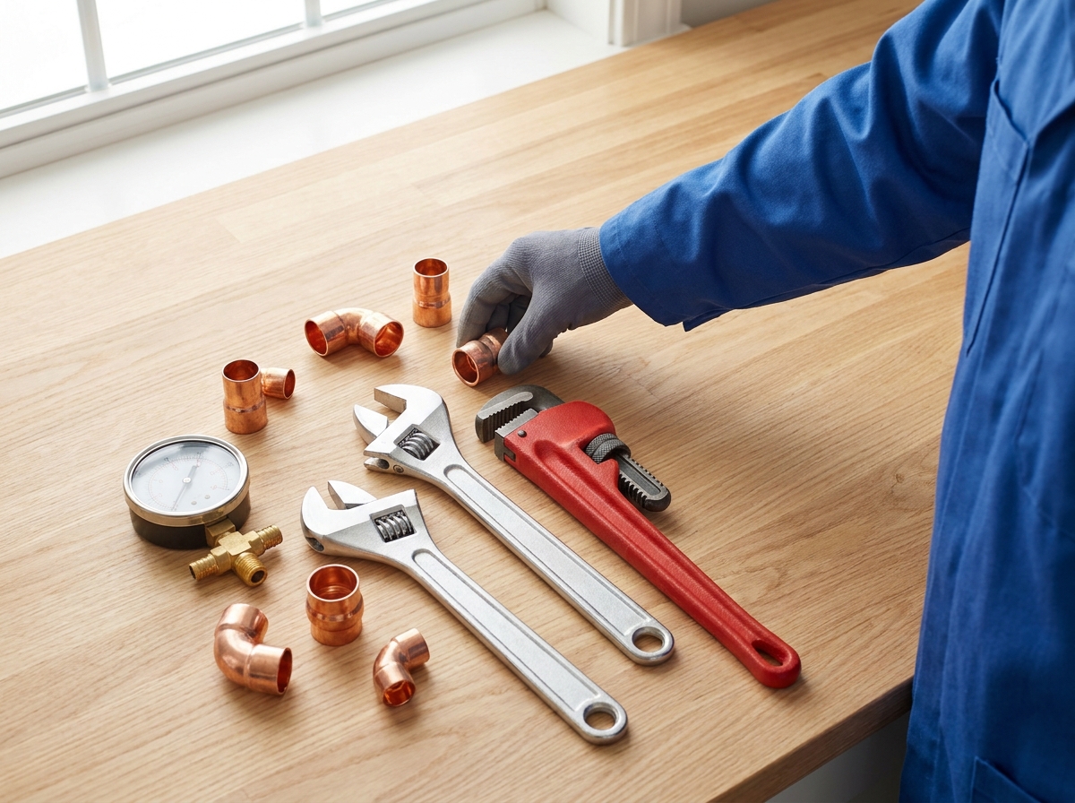 Licensed plumber's tools and equipment