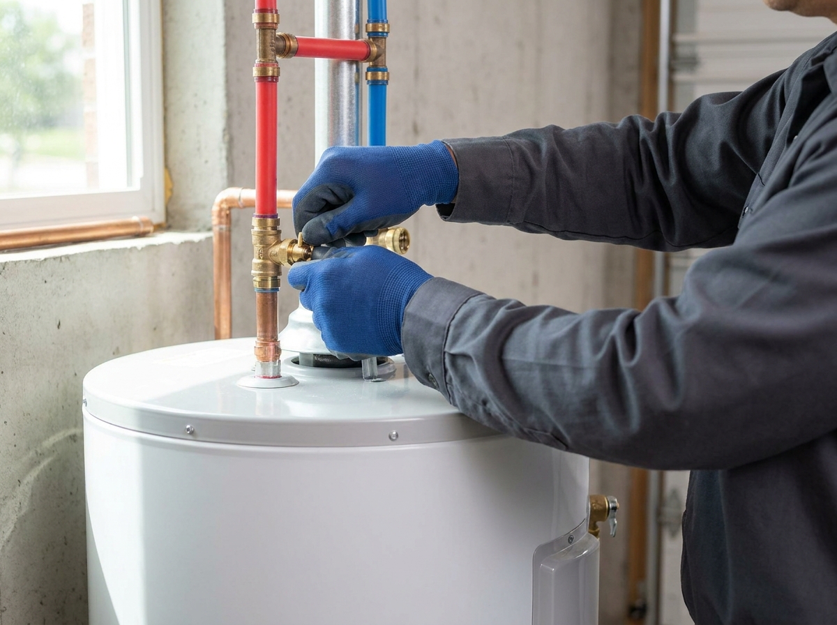 Tank or tankless, gas or electric, old unit hauled away and the new one installed to code. Most jobs finished the same day.